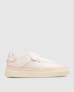 Santoni Pink leather sneakers with a degraded effect WBGT60937LAVGONY