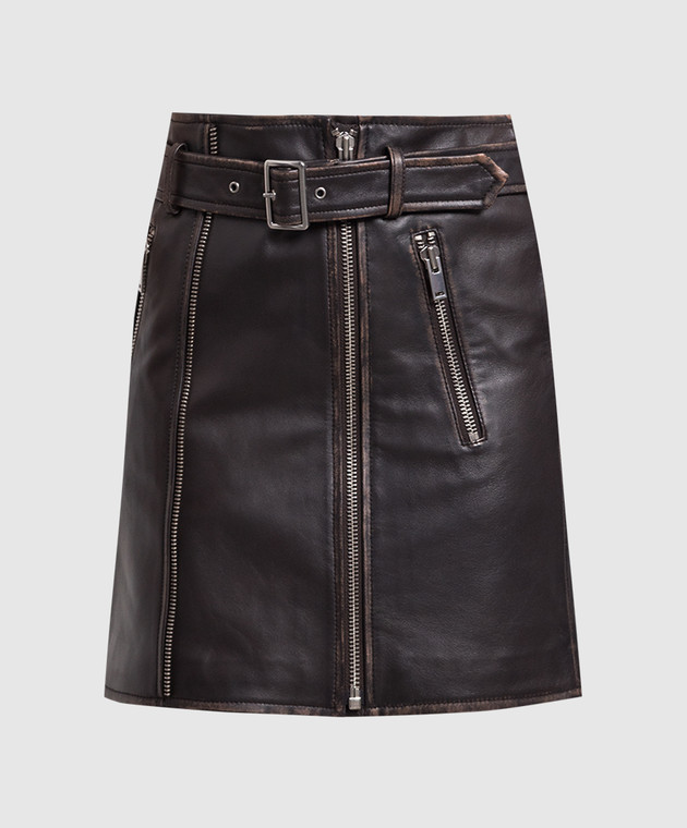 Max Mara Weekend Brown leather skirt STARNA