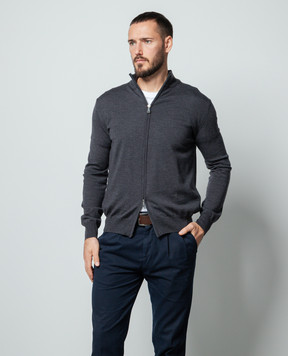 Cashmere&Whiskey Сірий кардиган з вовни 97396