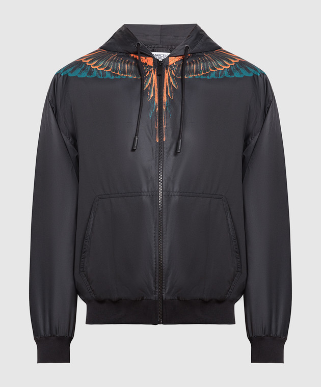 Marcelo Burlon - Черная куртка с принтом LINES WINGS