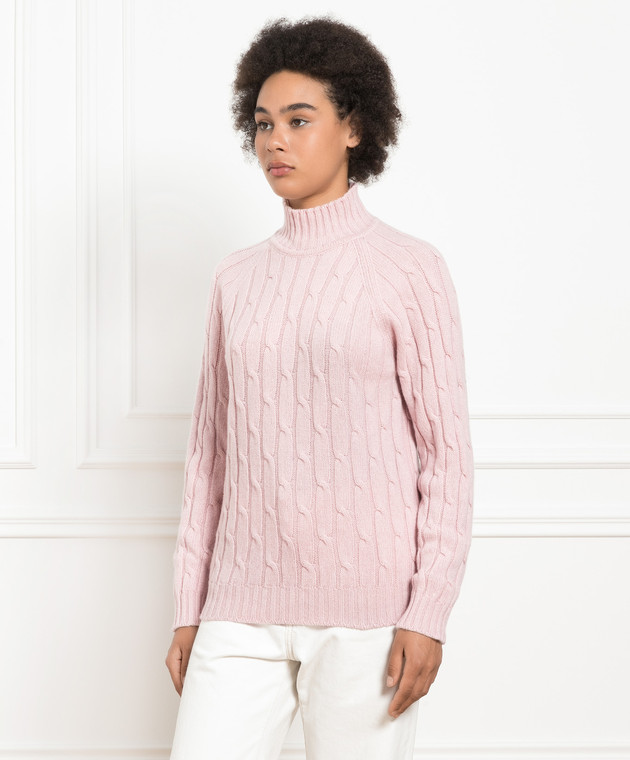 Babe Pay Pls Pink sweater made of cashmere in a textured pattern MD9701305341TR image 3