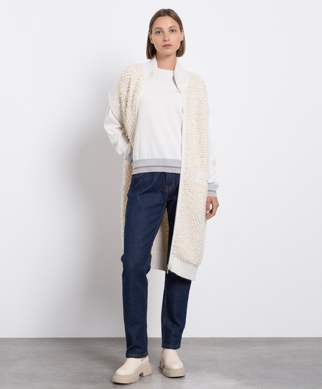 Peserico White wool, silk and cashmere jumper S99495F12K9018W image 2