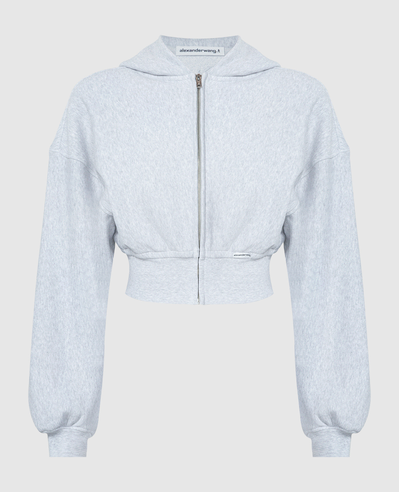 

Серая спортивная кофта с нашивкой логотипа, Серый, Спортивные куртки