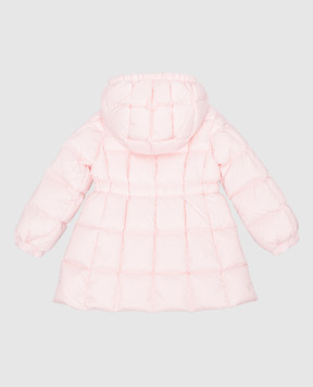 Moncler ENFANT Детский розовый пуховик с логотипом 1C00004595FE