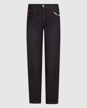 Max & Co Черные джинсы Tamadeni с вышивкой тамагочи TAMADENI