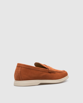 Cashmere&Whiskey Оранжевые замшевые лоферы 110N