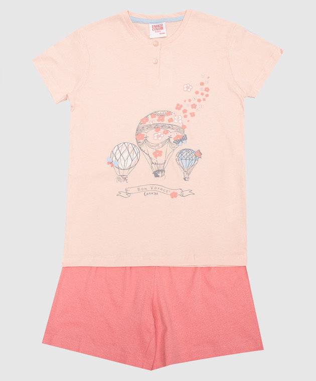 RiminiVeste Enrico Coveri pink printed pajamas for children EP7049