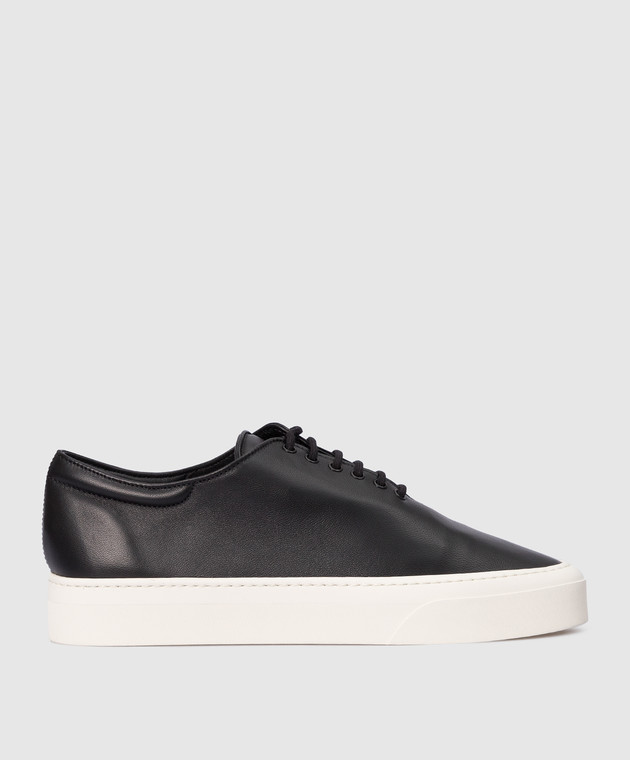 The Row Black Leather Sneakers F1205N60
