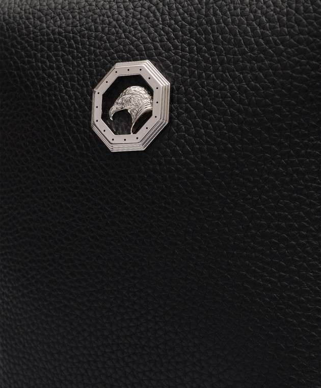 Stefano Ricci Black leather shoulder bag with logo ND155TPVDVH image 5