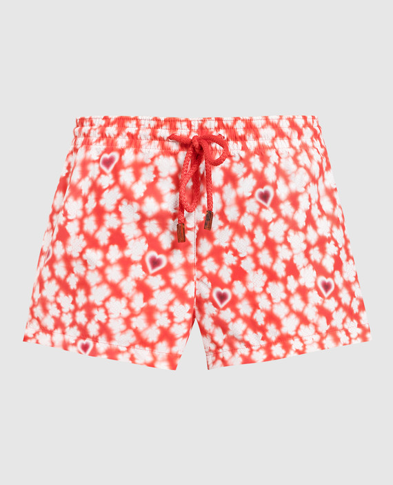 Red shorts Fiona in print