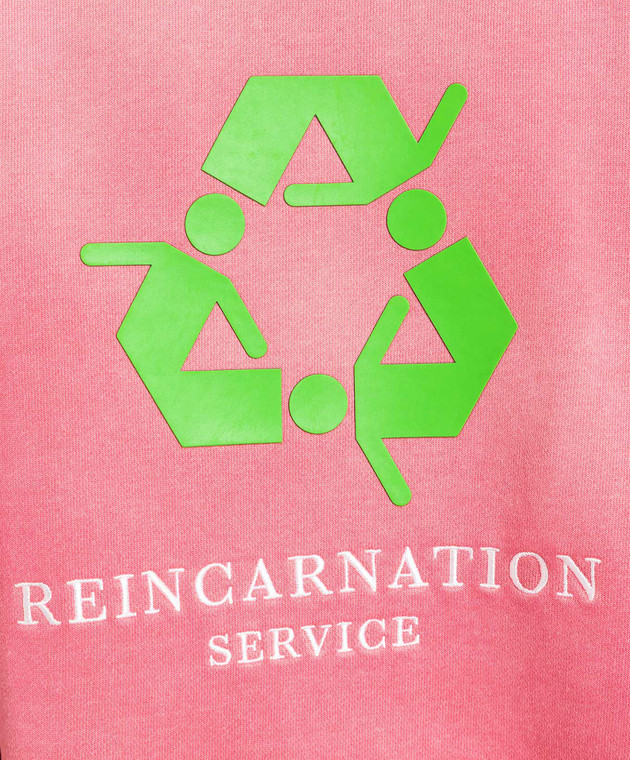 Vetements Розовый свитшот с винтажным эффектом UE63CN160P изображение 5