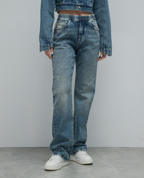 Heron Preston Синие джинсы с эффектом потертости HWYB006F23DEN001