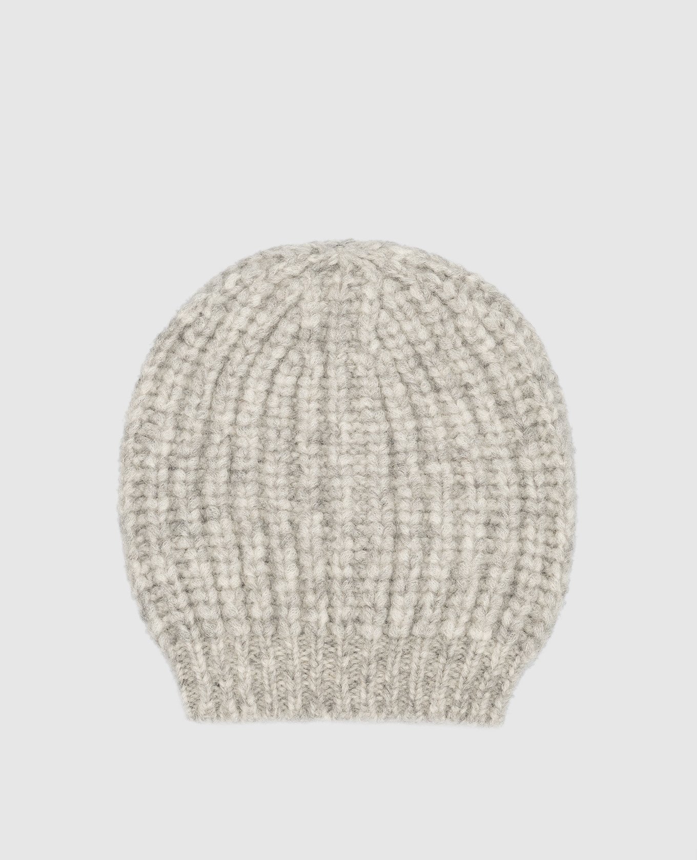 Gray cap in a textured pattern