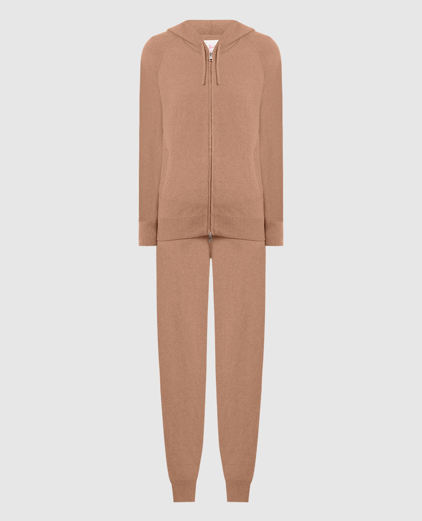 Brown cashmere tracksuit