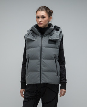 Mackage Серый пуховый жилет Hugh-Rf с логотипом HUGHRF