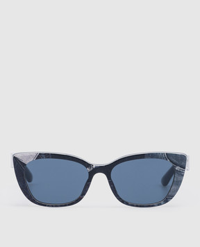 Dolce&Gabbana Дитячі сині сонцезахисні окуляри Patchwork Denim 0DX442734028049
