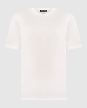 Bertolo Cashmere Біла футболка з вишивкою логотипу 000252001912