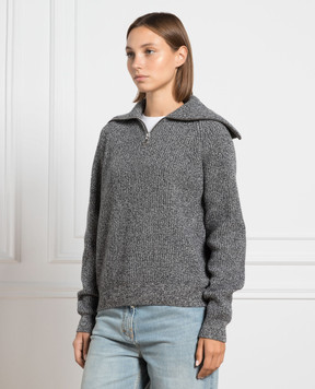 John Smedley Сірий светр Ladley з вовни та кашеміру LADLEY
