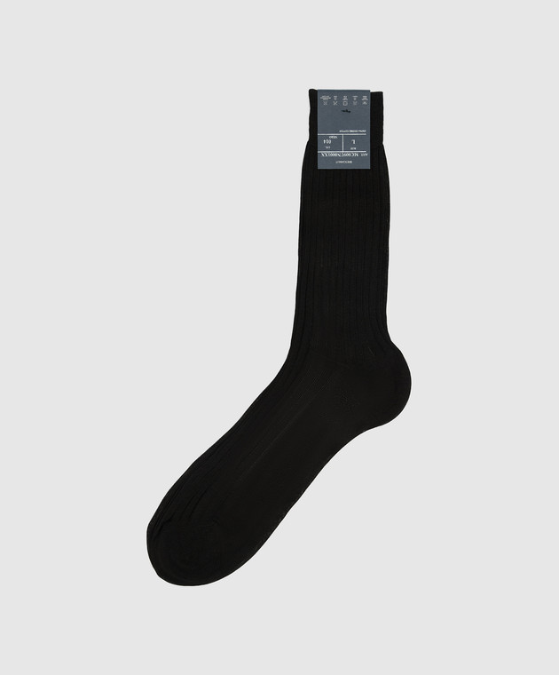 Bresciani Black striped socks MC009UN0001XX image 2