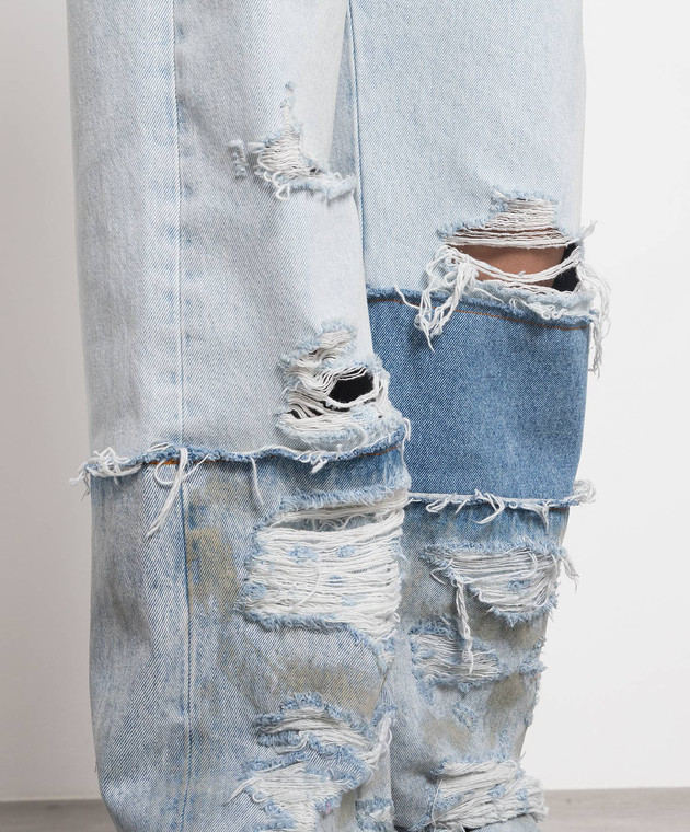 Heron Preston Blue flared jeans with slits HWYA018S23DEN002 image 5