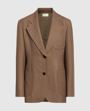 The Row Milto brown wool jacket 6567W2261