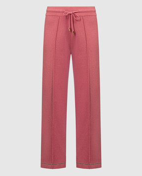 Rindi Рожеві штани з кашеміра з ланцюжком моніль DO277P23