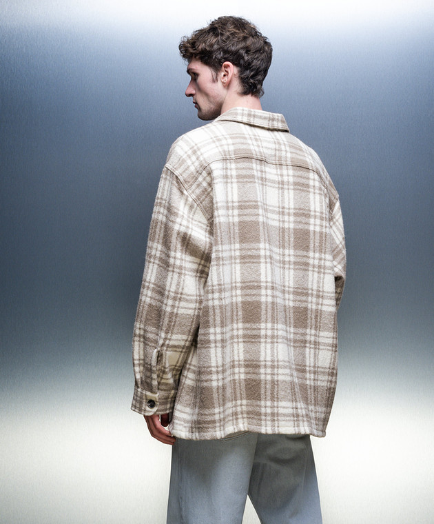 Ami Alexandre Mattiussi White checkered wool shirt UJK226WV0014 image 4