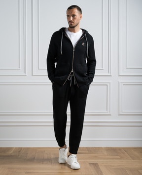 Brunello Cucinelli Черные джогеры из кашемира M22704859G