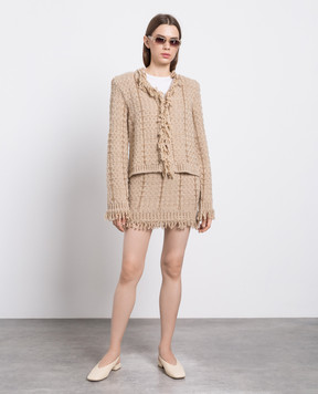 Twinset Бежевий кардиган з люрексом 232TP3630