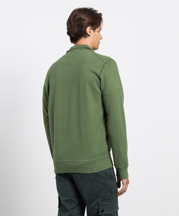 Stone Island Зеленая спортивная кофта с патчем логотипа MO771564320 изображение 4