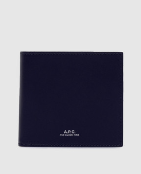 A.P.C Синий кожаный портмоне London с логотипом PXAWVH63340