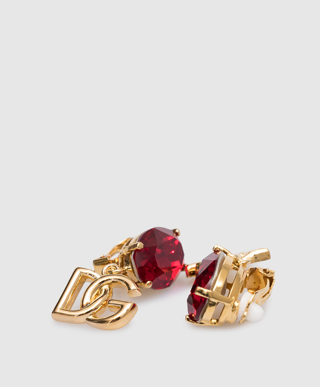 Dolce&Gabbana DG logo clip-on earrings in gold WEO2O1W1111 image 5