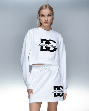 Dolce&Gabbana Белый свитшот с контрастным логотипом F9R55ZGDB7B