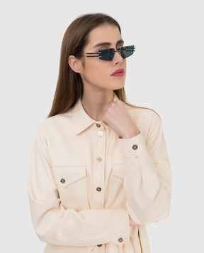 Balmain Синие солнцезащитные очки Fixe BPS123E54