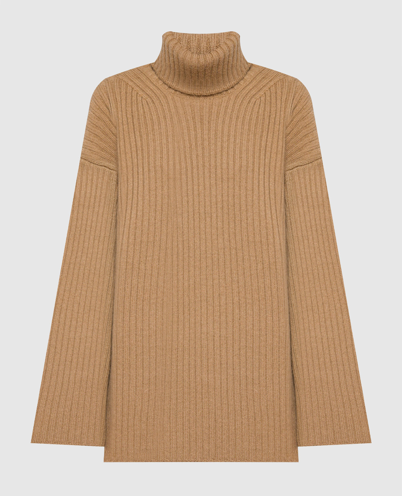 Brown ribbed wool sweater