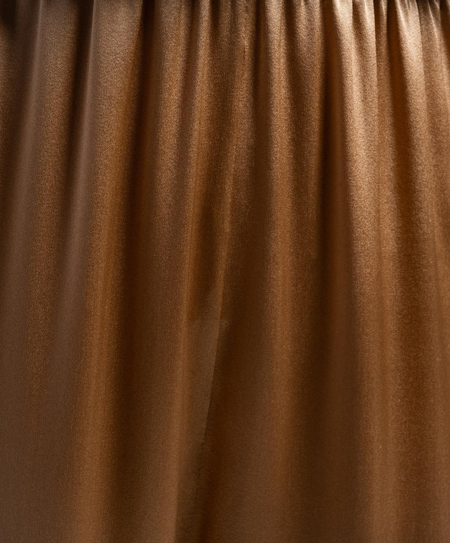 Ermanno Scervino Brown silk flared pants D434P302RJK image 5