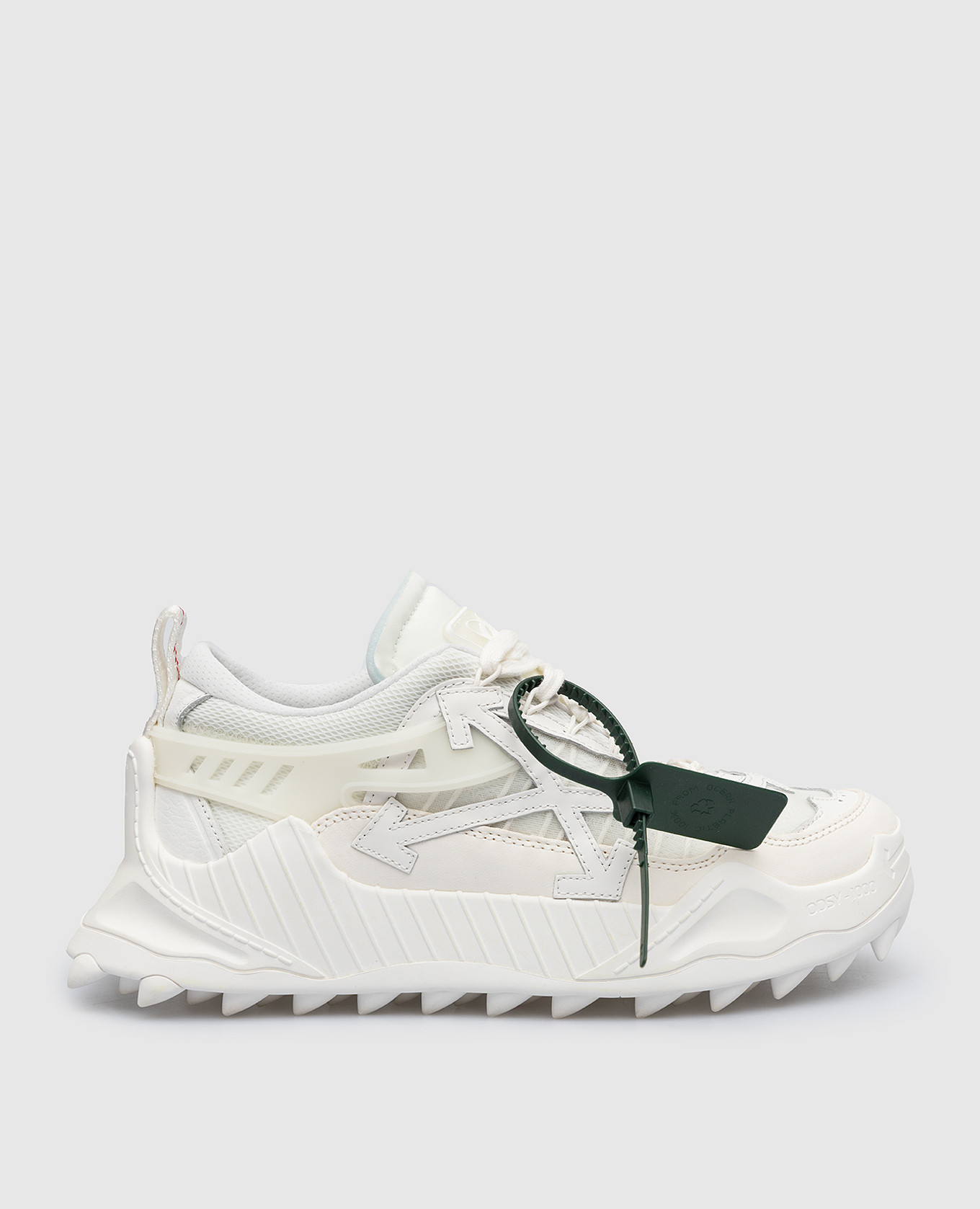 Off-White - Odsi 1000 combo trainers in white with Arrow logo patch ...