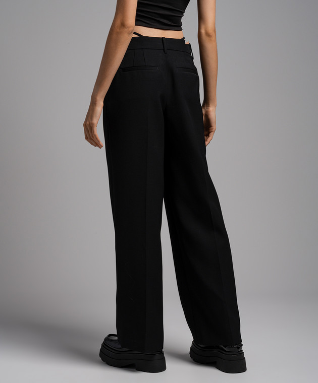 Alexander Wang Черные брюки из шерсти с логотипом 1WC3234631 изображение 4
