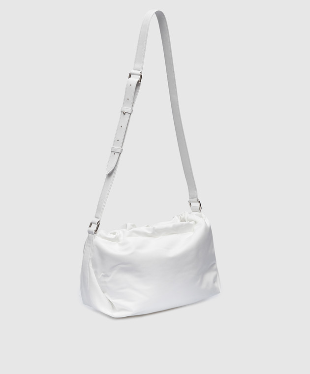 Alexander McQueen Біла сумка-кісет Ball Bundle з принтом логотипу McQueen Graffiti 7084401AAI8 зображення 3