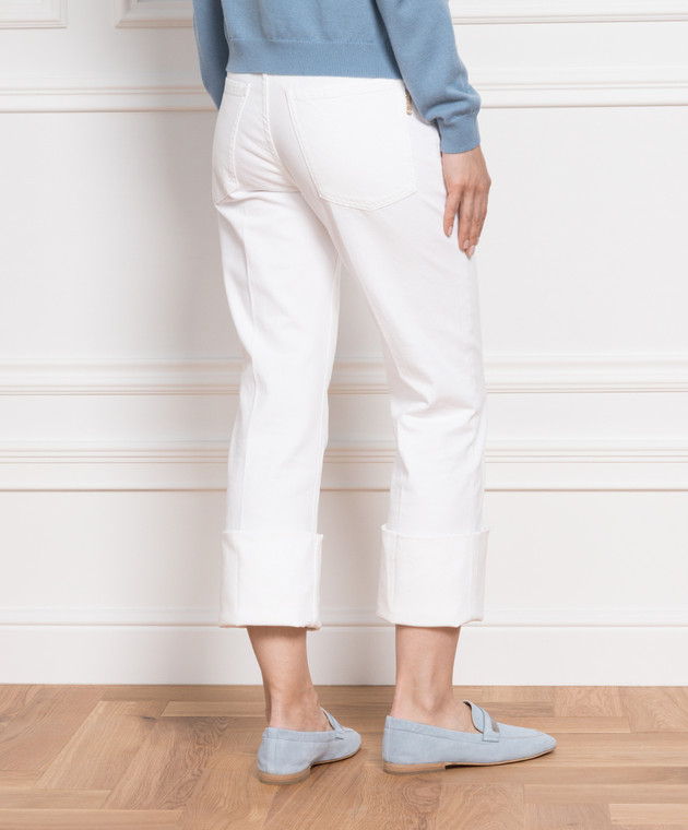 Brunello Cucinelli White jeans with eco-brass M0H43P5696 image 4