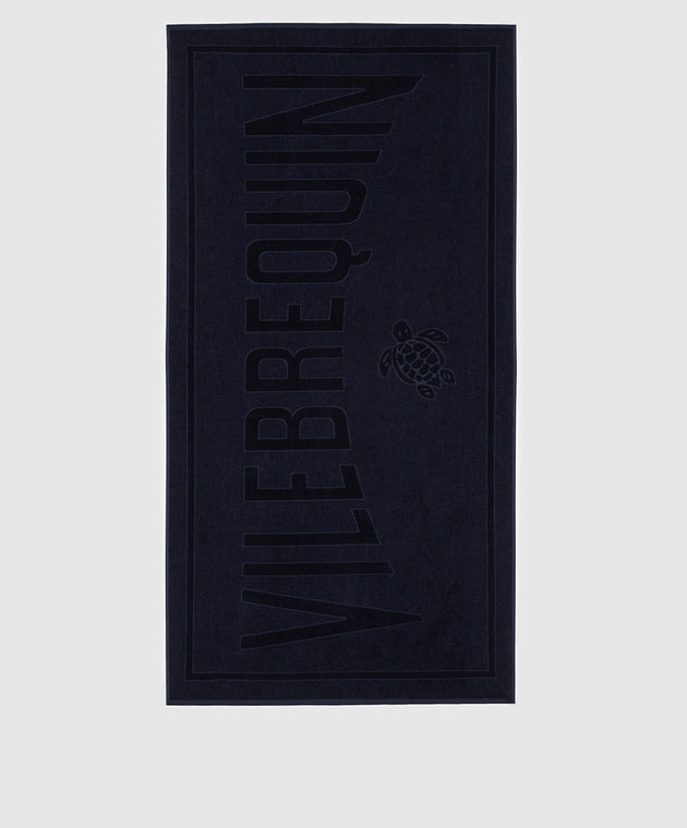 Vilebrequin Blue towel Sand in logo pattern SANC1200w