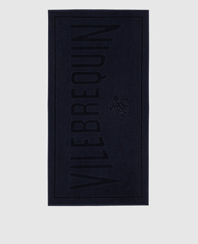 Vilebrequin Blue towel Sand in logo pattern SANC1200w