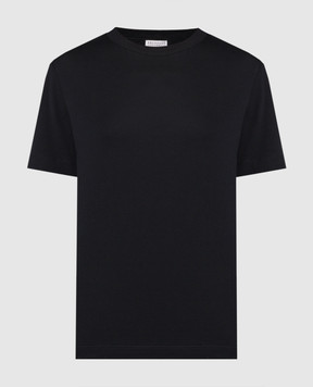 Brunello Cucinelli Черная футболка с цепочкой мониль M0T81BI100