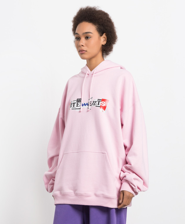 Pink hoodie with logo