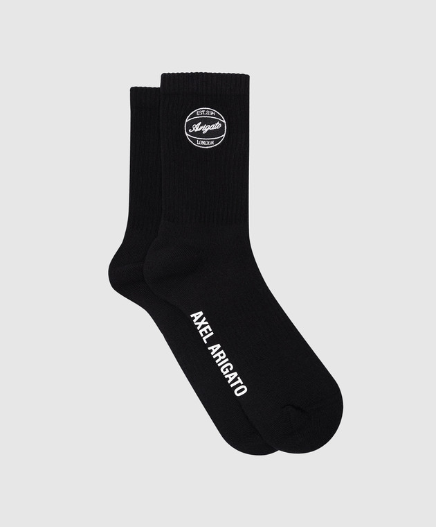 Axel Arigato Black Dime socks with logo embroidery X1544001