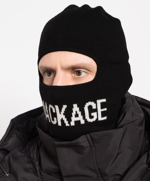 Mackage - Passamontagna nero con motivo logo a contrasto BALA acquista  online su Symbol