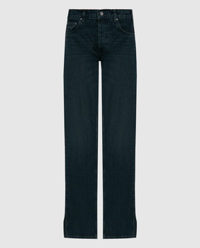 Anine Bing Синие джинсы с разрезами A061113407
