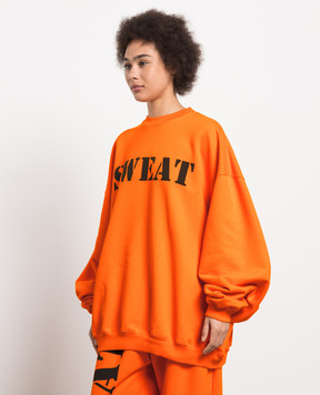 Vetements Оранжевый свитшот с принтом UE54CW140O