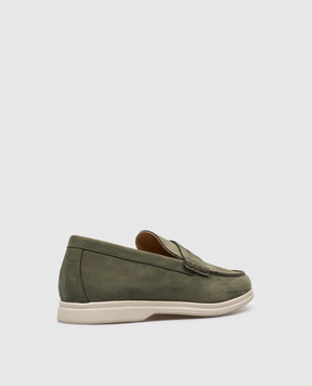 Cashmere&Whiskey Зеленые замшевые лоферы 110N