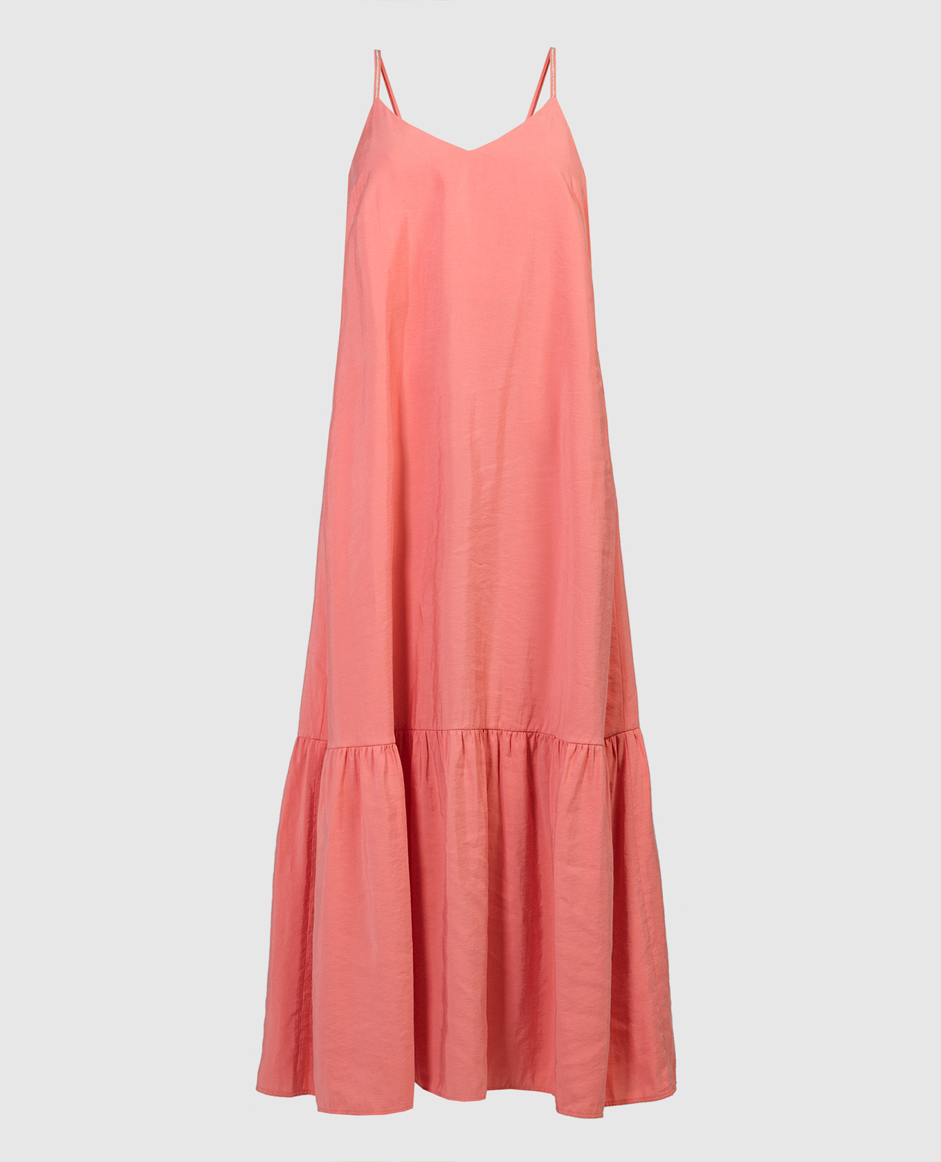 Розовое платье с цепочкой мониль